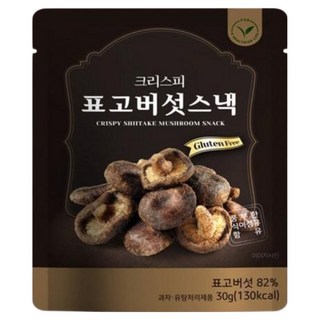 크리스피 홀표고버섯 원물간식 아이 어르신 과자, 10개, 30g