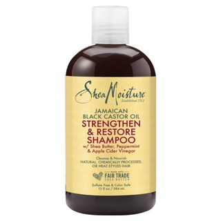 Shea Moisture 자메이칸 블랙 캐스터 오일 스트렝슨 앤 그로우 샴푸, 1개, 384ml
