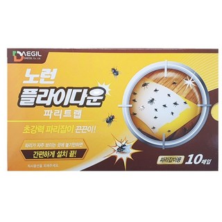 노런 플라이다운 파리트랩 파리끈끈이 10통 총100매, 10개, 20g