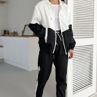 아노락 바람막이 상하세트 트레이닝복 후드 집업 세트