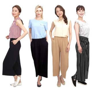 [TV홈쇼핑정품] 디콜 쿨 플리츠 여름바지 3종&4종세트