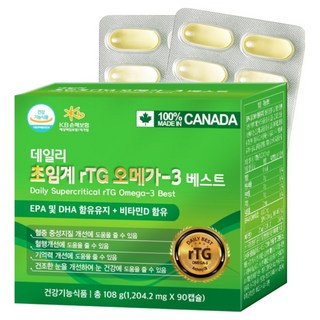 데일리 초임계 rTG오메가3 베스트 비타민D 90캡슐, 1개, 90정