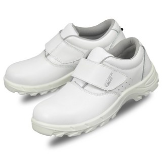 글로젝 크린룸화 밸크로 위생 흰색 실내 안전화