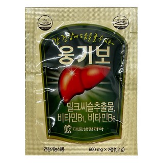 대웅생명과학 웅기보 1포 밀크씨슬 간건강, 2정, 1개