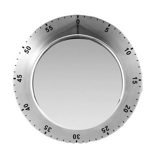 하우스팡 심플 아날로그 다이얼 태엽식 쿠킹타이머, 실버, 1개