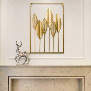 JS STYLE 고급 벽장식 나뭇잎 액자 메탈 금속 철제 인테리어 소품 그림 포스터 은행잎 꽃 집들이 선물 벽걸이 벽 꾸미기 벽인테리어 거실 현관 사무실, 메탈나뭇잎액자-STYLE A