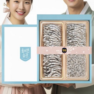 [13일 주문시 설 전 도착] 명절선물세트 남해안 명품멸치 선물세트 1호 대멸 300g+세멸110g+중멸100g, 1개