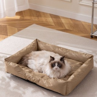 뭉구펫 반려동물 방수 쿠션 방석, 1개, 골드