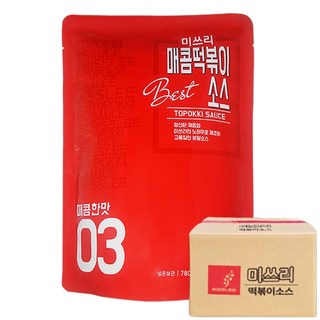 미쓰리 떡볶이 소스 03 매콤한맛, 780g, 10개