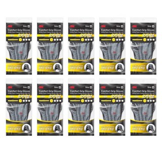쓰리엠 컴포트 그립 겨울용 오리지널 장갑 L, 회색, 10개