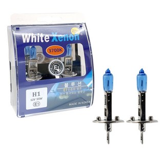 블루션 [E1인증램프] 자동차검사통과 화이트 H1 전조등 안개등 자동차 차량 전구, 1세트