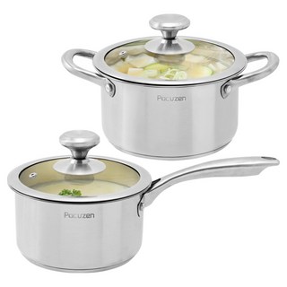 파쿠젠 IH 인덕션 스텐 냄비세트 18편수+20양수, 올스테인레스, 1세트, 18편수 +20양수