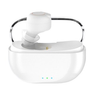 FDA인증 소리증폭기 고성능 터치식 충전식 최신형 초소형, 1개, 01)화이트