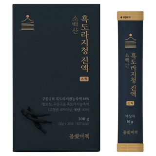 몸애비책 소백산 흑도라지청 진액 스틱, 10g, 30포, 1박스