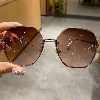 게템 여성 금테 패션 선그라스 반무테 여행 운전 등산 스포츠