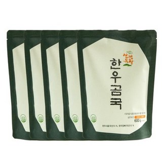 산청목장 무항생제 지리산 한우 곰국 세트, 5개, 600g