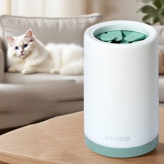 구름펫 프리미엄 반려동물 초간단 풋클렌저 발 세척기, 1개, 화이트그린 대형