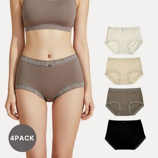 리보네 여성 텐셀 팬티 4종 세트 심리스 노라인 자국없는 속옷