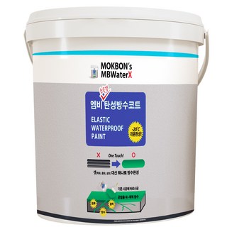 엠비 3in1 탄성방수코트 옥상 외벽방수 콘크리트 우레탄방수 3.5L, 회색, 1개, 16L