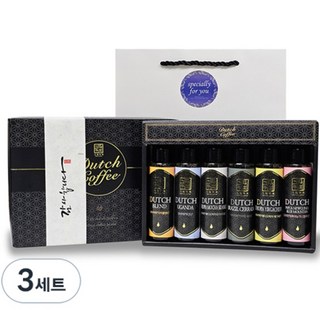 그때커피 콜드브루 더치커피 50ml x 6종 선물세트 + 쇼핑백, 선물상자 + 레시피카드, 3세트