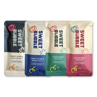 유아 아기 거품 목욕 천연거품입욕제 유황 청대솔트 알로에 버블 4종 세트, 1개, 160g