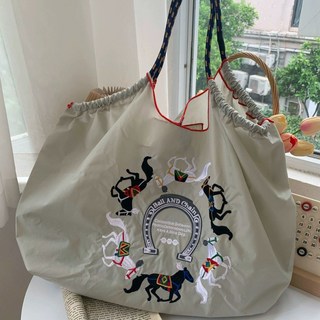 지홍리대라 일본 볼 체인 자수 백 가방 여성 크로스백 토트백 친환경 미니백 패션 나일론 핸드백 숄더백