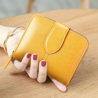 Mimi Market 여성 빈티지 가죽 반지갑 손지갑 소가죽 카드지갑