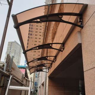 캐노픽스 1000X3000 렉산차양 현관 창문 어닝 캐노피 상가 비막이 구매사은품, 검정틀 브라운앰보렉산