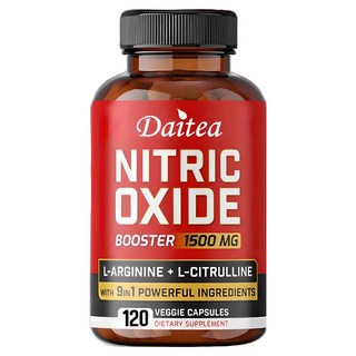 초강력 산화질소 L-아르기닌 보충제 1500 Mg - 프리미엄 근육 강화 근력 및 에너지 훈련을 위한 산화질소 부스터, 120캡슐, 1개, 120정