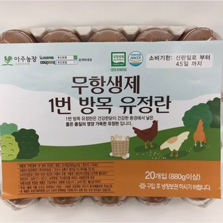 난각번호1번 무항생제인증 방사 유정란 40구 60구, 2개, 20구