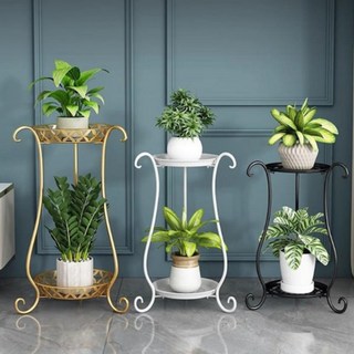 공구 증정 티지피 2단 철제 화분스탠드 화분받침대 선반, 화이트, 1개