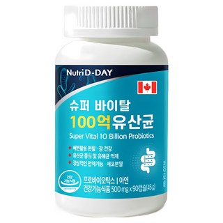 뉴트리디데이 슈퍼 바이탈 100억 유산균, 90정, 1개