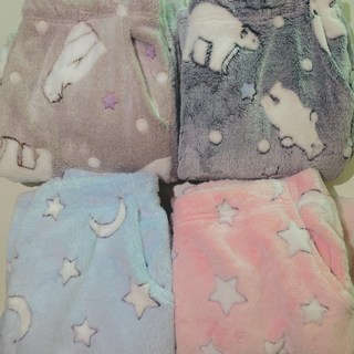 포그니 귀여운 곰돌이 /달별 따뜻한밍크 남녀수면바지 겨울파자마