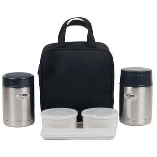 코스모스 보온도시락 스테인레스 으뜸 밥통 죽통 보온병 물병 수능 등산 캠핑 가방 어린이, 19.원플러스원 도시락 WJ-392, 1개