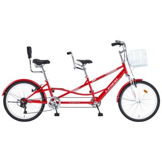 2026 삼천리 24 탠덤 7단 2인승 특수자전거 커플 자전거, 1개, 233cm, 레드