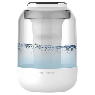트렌디고 초음파 가정용 미니 가습기 사무실 탁상용 미니가습기 무드등 무선 휴대용 통세척, 화이트, 화이트, 단품