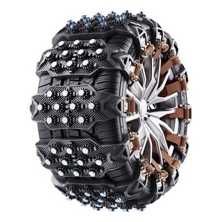 1+1 2026년형 간편설치 반복사용 고강도 차량용 우레탄 스노우체인 세트, 블랙 1세트(6개)+블랙 1세트(6개)