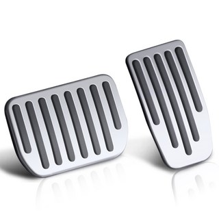 YZ 테슬라 (브레이크+악셀) 페달 논스립 자동차 미끄럼 방지 알로이 모델3 하이랜드/모델 Y 주니퍼, 은색, 테슬라 모델3/Y