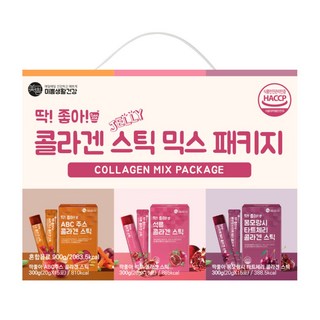 mippeum 美好生活 3種口味膠原蛋白果凍條隨身包禮盒, 900g, 1組