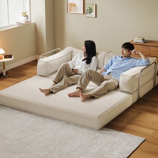 디즈센 접이식 모듈소파 소파베드 푹신한 공간절약 2인용 3인용 4인용 코듀로이 가죽, 그레이(가죽)1.8m