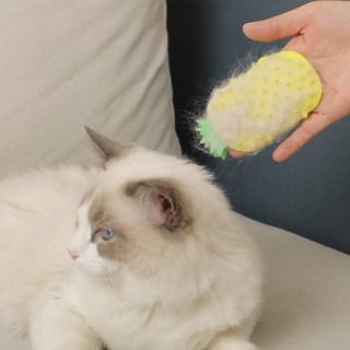 라이톰 부착형 셀프그루밍 브러쉬 2개 세트, 1세트, 옐로우