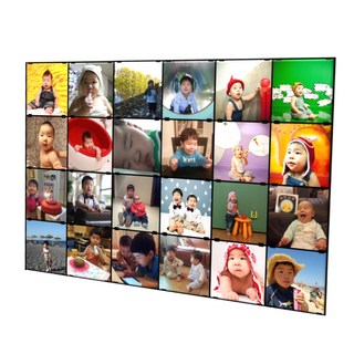 [아이 성장 포토월 24장] 가족 사진으로 하는 인테리어. 프레임-잇. 책장에 꽂아놓을 성장 앨범 말고 포토 프레임., 6개, 블랙