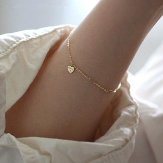 리치블랑 S925 순은 14K 도금 하트 팬턴트 팔찌 RJ7