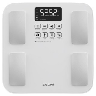 세미 체중계 가정용 체중계 몸무게 체중계 저울 체지방 체중계 스마트 체중계 블루투스 체중계, 1개, 화이트, S1