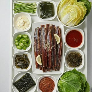 포항 구룡포 과메기 야채 세트, 1개, 200g [5미 10쪽 야채세트]