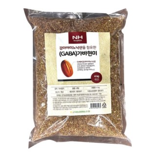 농협 2025년 햇곡 국산 가바 현미 (감마아미노낙산), 1개, 4kg
