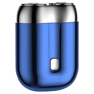 [3초완성!!!] 독일기술 1/1+1 휴대용 전기면도기 미니 더블헤드 전기 면도기 스마트 방수 건습양용, 블루(1+1)