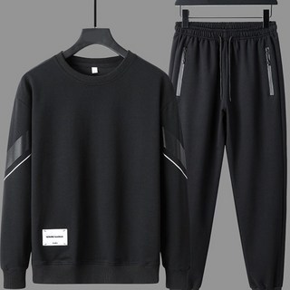 THE G&G 남성 무지 트레이닝복 가을 라운드 츄리닝맨투맨세트 운동복세트