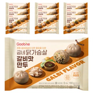 굽네 닭가슴살 갈비맛 만두 180g, 15개