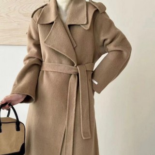 [C&D] 여성 핸드메이드 울 트렌치 롱 코트